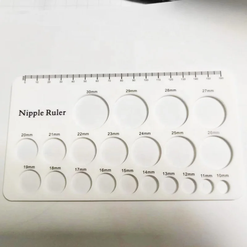 Custom Logo  and New Food Grade Pumping Starter Kit Soft Silicone Nipple Ruler