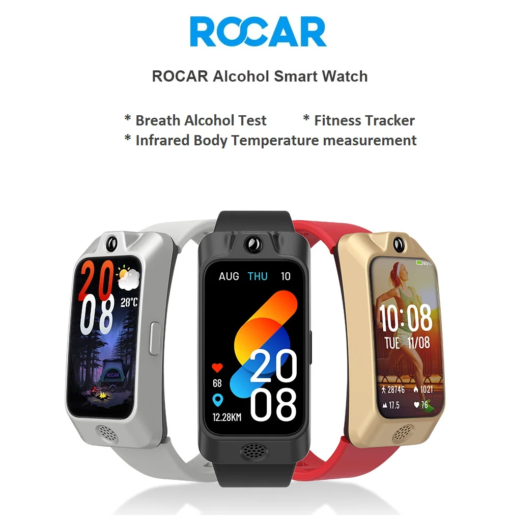 Ensure Vigilance With ROCAR Series: Advanced Portable Alcohol and Body Temperature Testing Watch
