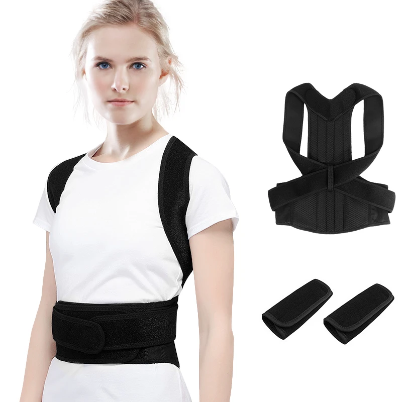 back support belt straightener brace posture adjustable back shoulder smart posture corrector de espalda postura belt
