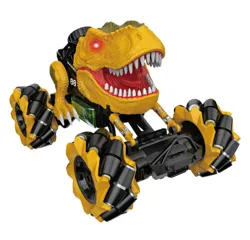 1:16 2.4 Ghz Remote Control Spray Electric Dinosaur Monster Truck 360 Degree Spins Stunt Car Toys Drift Outdoor for Kids