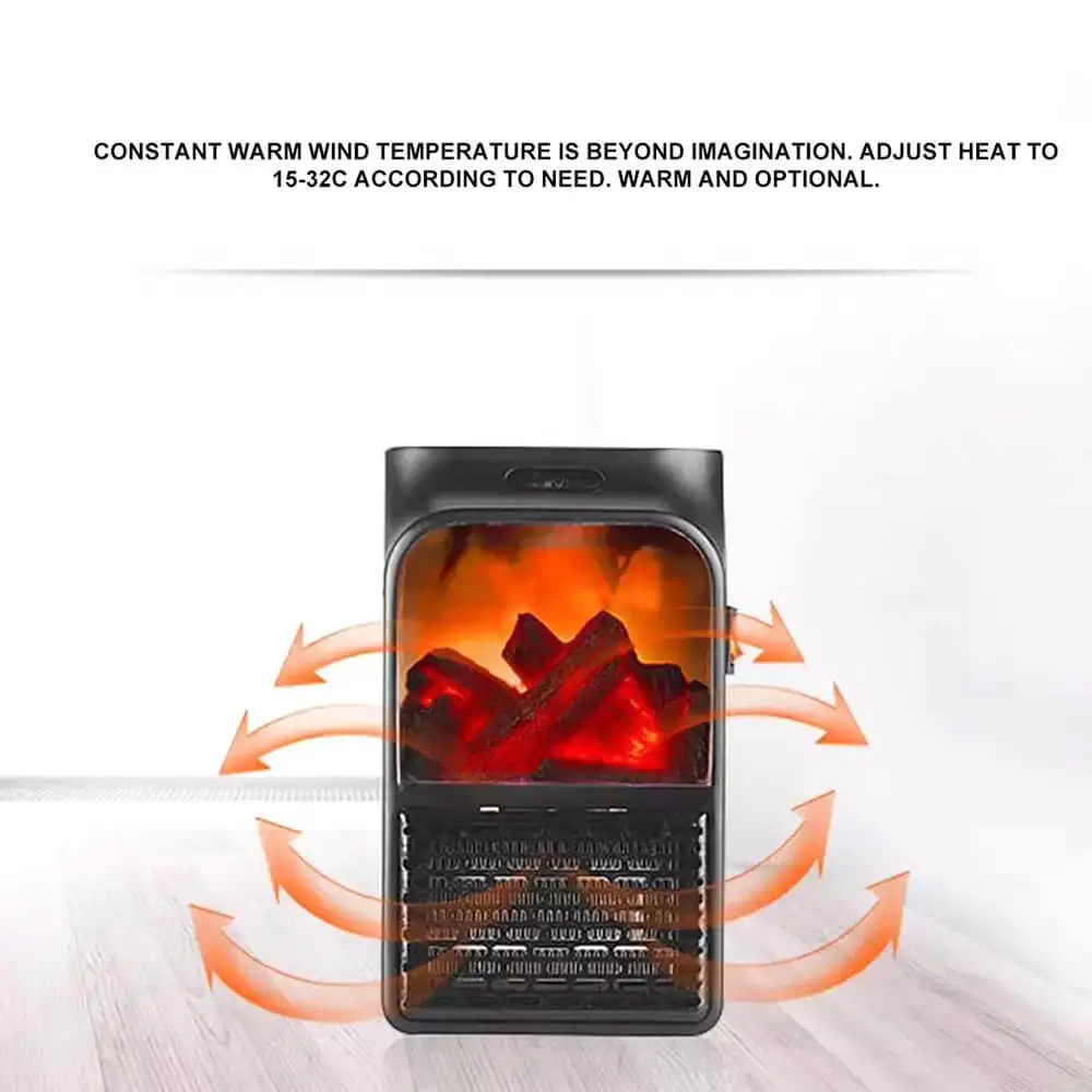 2 in 1 wall mounted 900 watt electric Flame Heater with Remote Control Warmer Home Bedroom Office Warmer Radiator