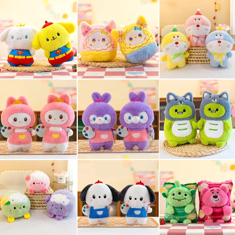 8 inch Wholesale Japan Anime Cute Melody Plush Toys Cat Stuffed Animal Dolls for Kids Birthday Gift Claw Machine Toys