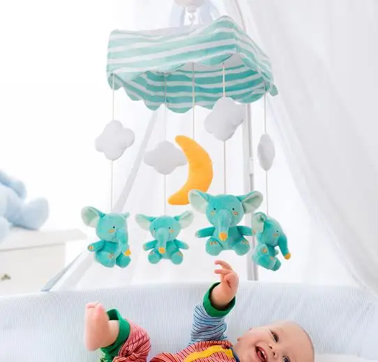 
custom crib musical mobile set new born baby mobile with soft toys packed in colorbox from anhui  (62469610007)