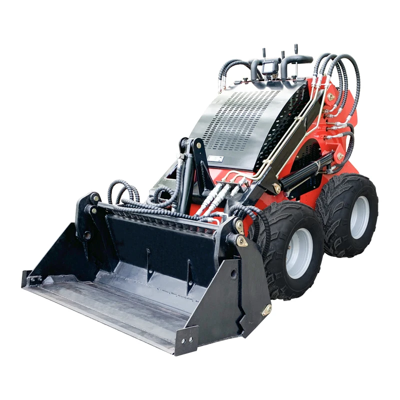 Tyre Skid Steer Loader Hot selling small backhoe loader Compact 2.5 ton four wheel steering backhoe loader