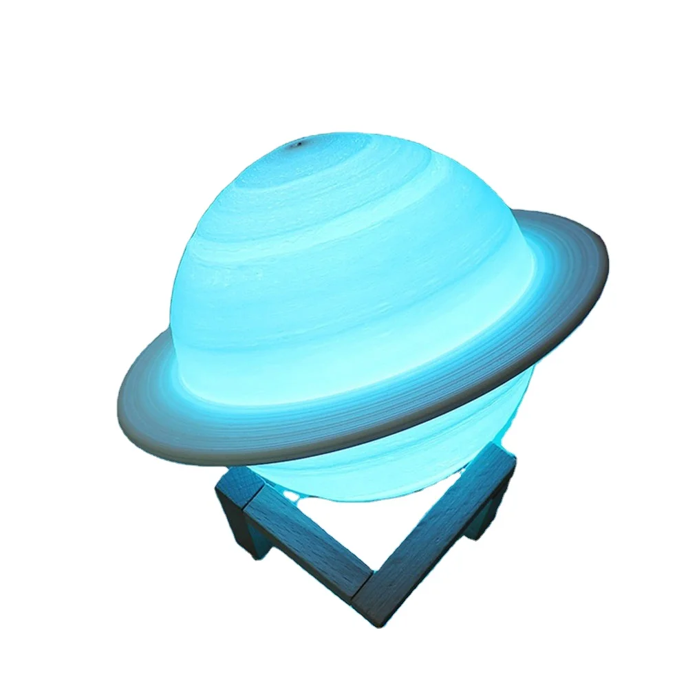 
Holiday Gift Newest Saturn Universe 3D Moon Light Lamp 3D Saturn Moon Night Light 3D Printing Design LED Creative 