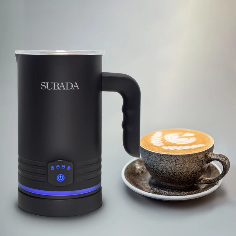 Customized Smart Touch Milk Frother Kettles 14.5OZ Stainless Steel Milk Frothing Maker for Family Making Coffee Cappuccino Latte