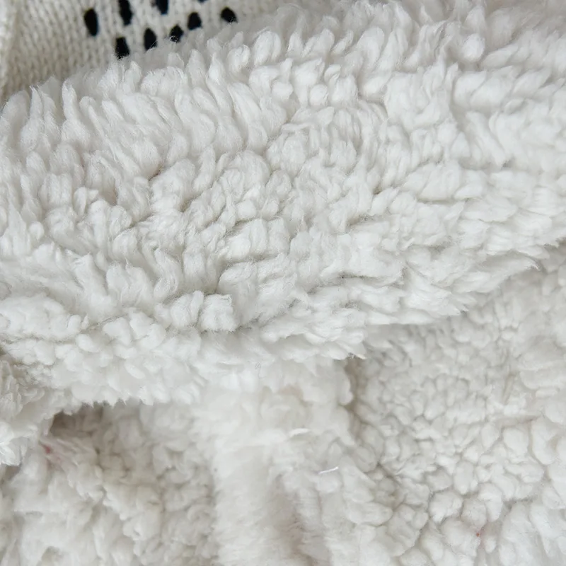 RTS Unisex Babys Winter Warm Knitted Hat with Pompom Toddler Girls Boys Beanie Custom Thick Fleece Lining Children Hat