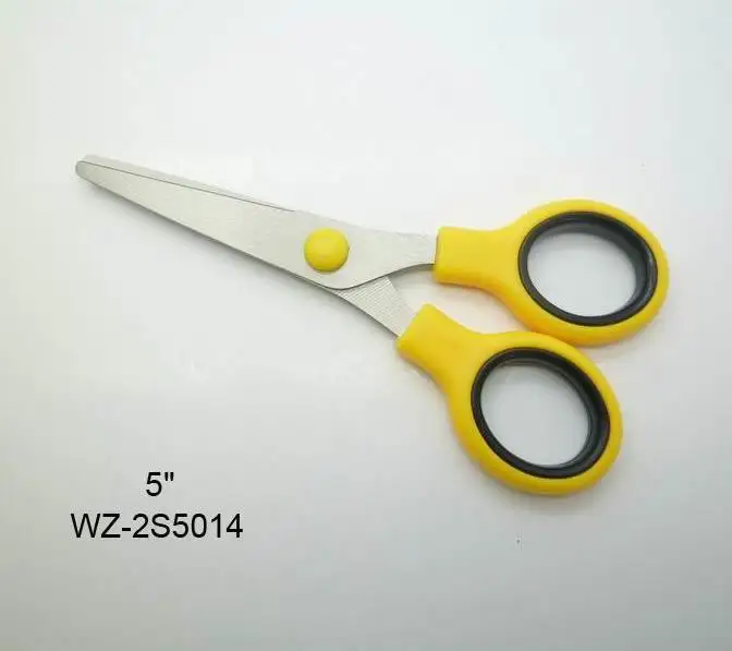 stainless steel material type small student scissors school scissors plastic scissors