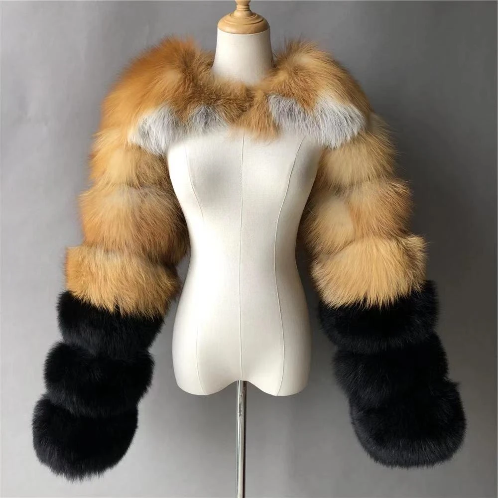 Super Fashion Fur Coat Winter Warm Women Lady Fur Sleeve Wrap