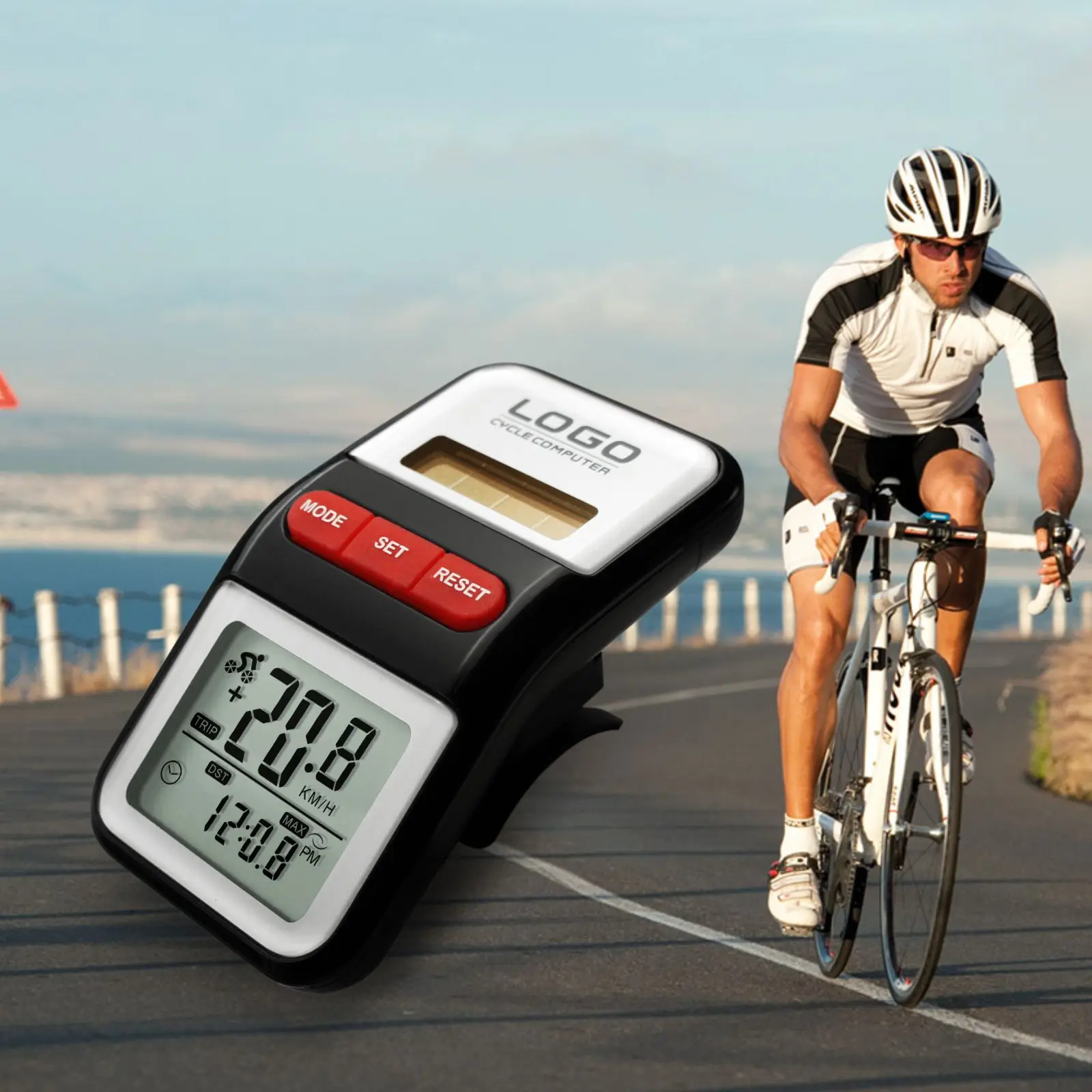 Digital meter Solar Battery Power Bike Motorcycle Odometer meter