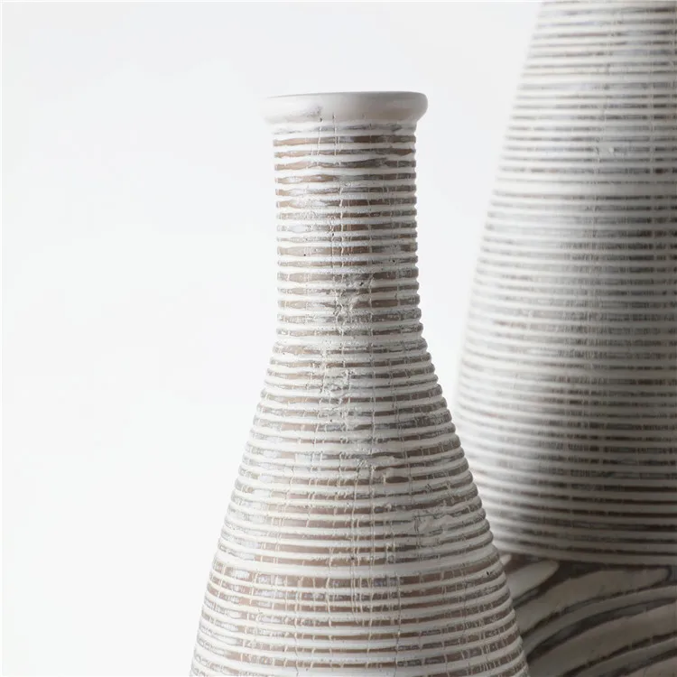 Eco-friendly polyresin flower vase ornament table centerpiece decorative vases for home decor