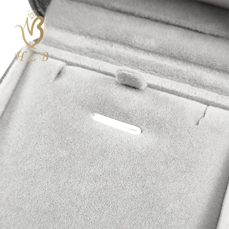 HLB Upgraded wholesale leather jewelry box custom logo pu leather jewellery boxes bulk