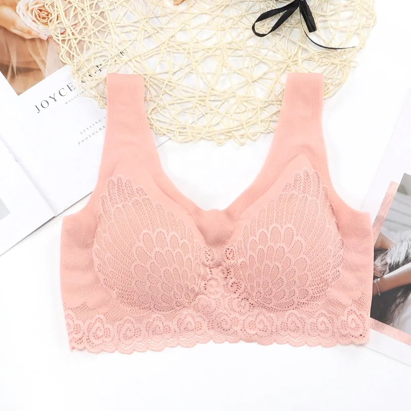 Wholesale New Seamless Thai Latex Bra Women Top Bra Wireless Underwear Soft Plus Size Lingerie