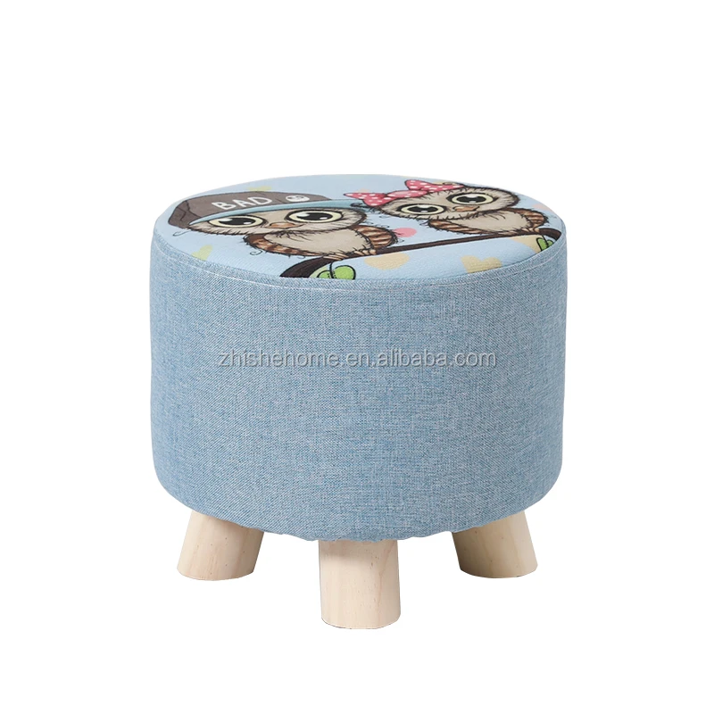 Cloth Round Animal Living Bedroom Room taboret Kids Footrest Stool Shoe Bench ottoman