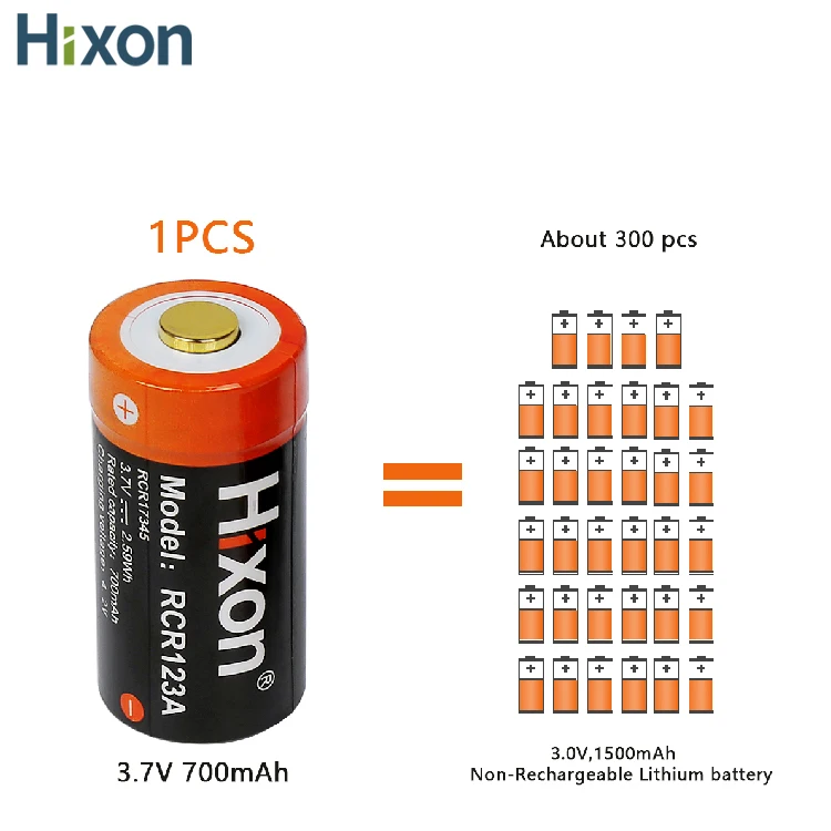 Rechargeable CR123A Lithium Battery 3.7V 700mAh 16310 for Arlo Wireless Camera