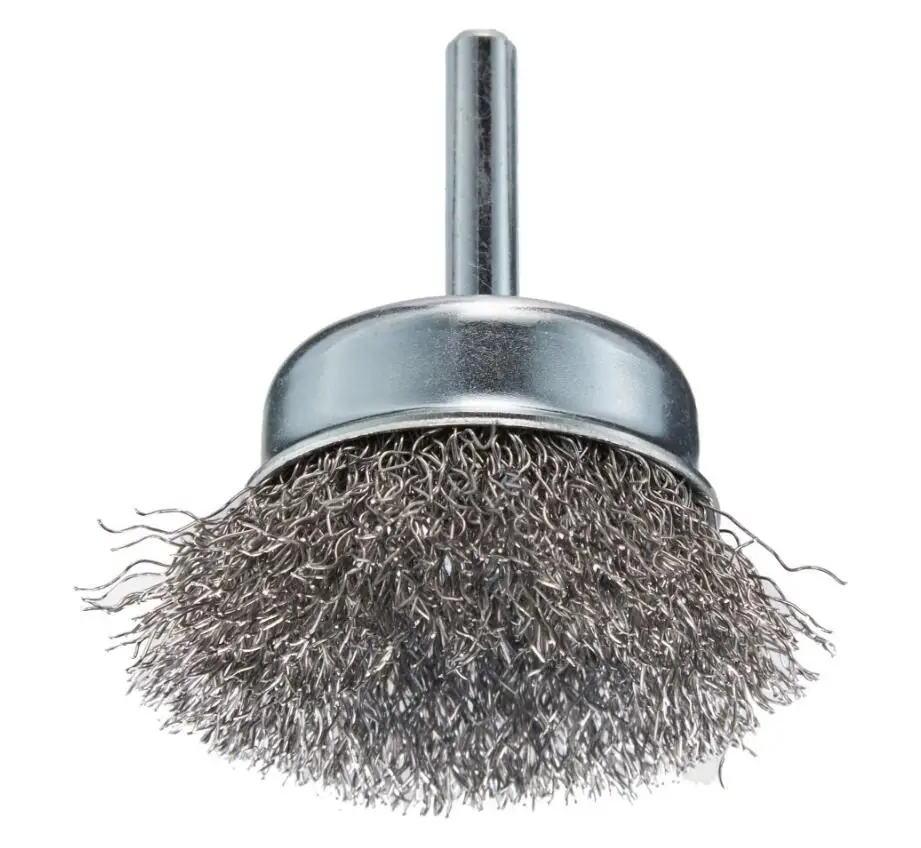 Грубая ОБЖИМНАЯ стальная проволочная щетка с хвостовиком 1/4 дюйма