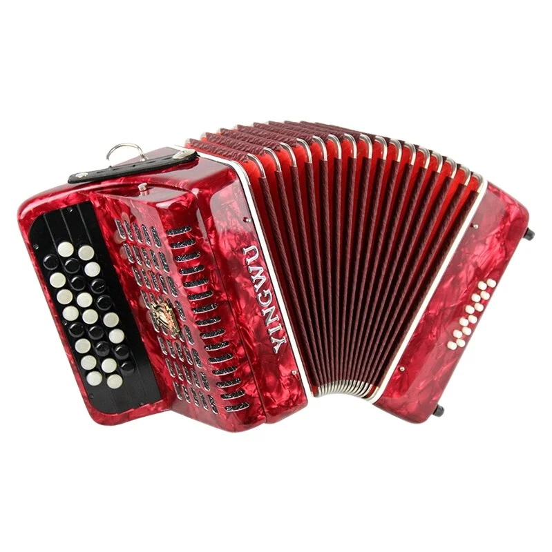 Музыкальный инструмент для детей и взрослых, 25 клавиш, 12 МБ, Красный B/C, гармошкой YINGWU