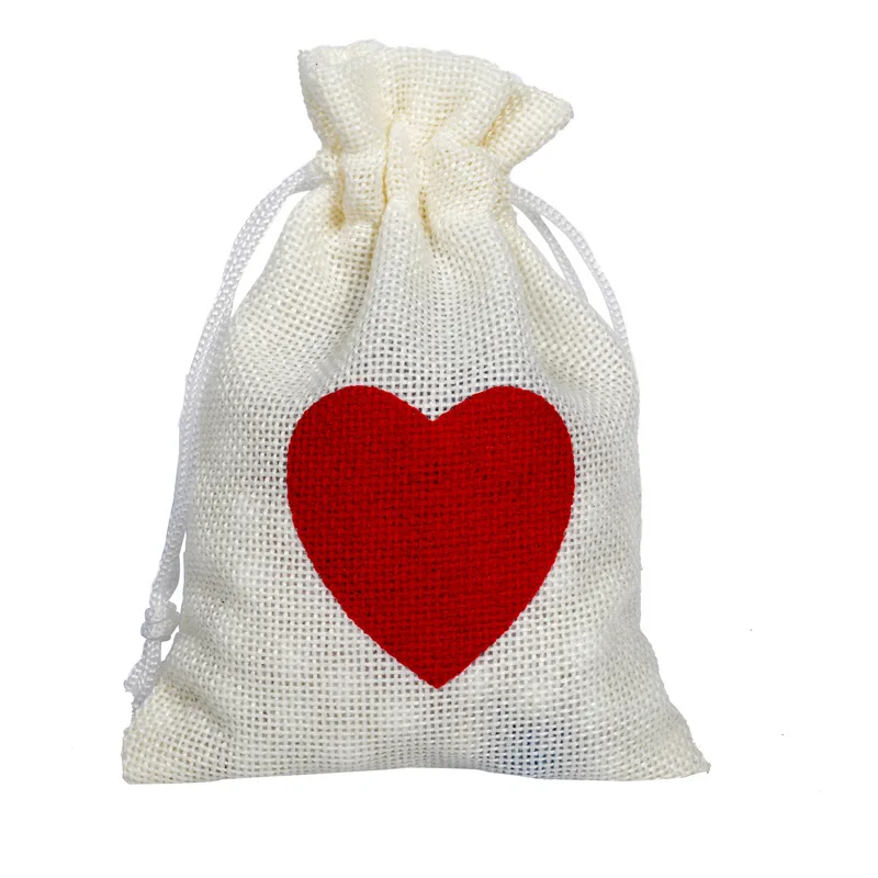OEM burlap sack pouch jewelry drawstring bag jute gift bag small