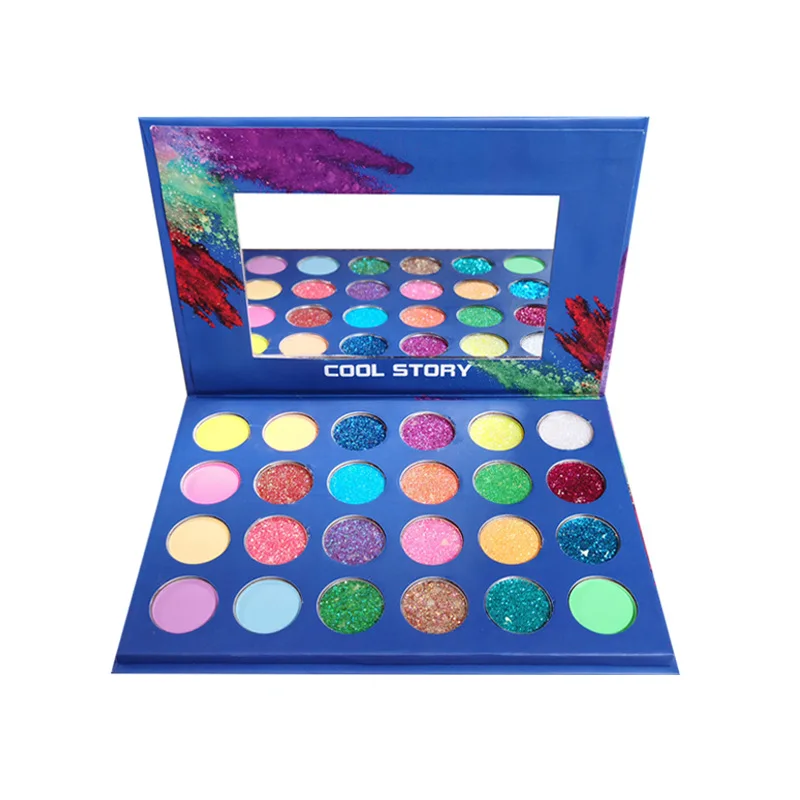 Cosmetics Sombra vegan matte glitter  make your logo luminous  shiny custom palette private label eyeshadow