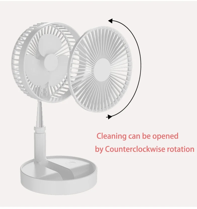 Portable Fan Floor Desktop Usb Wireless Outdoor Telescopic Fold Storage Charging Fan Desktop Fan new 2022 technology