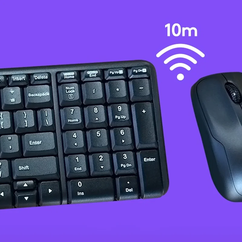 Logitech Mk220 2.4ghz Super Slim Wireless Keyboard And Mouse Combo For Office Desktop Gift Set