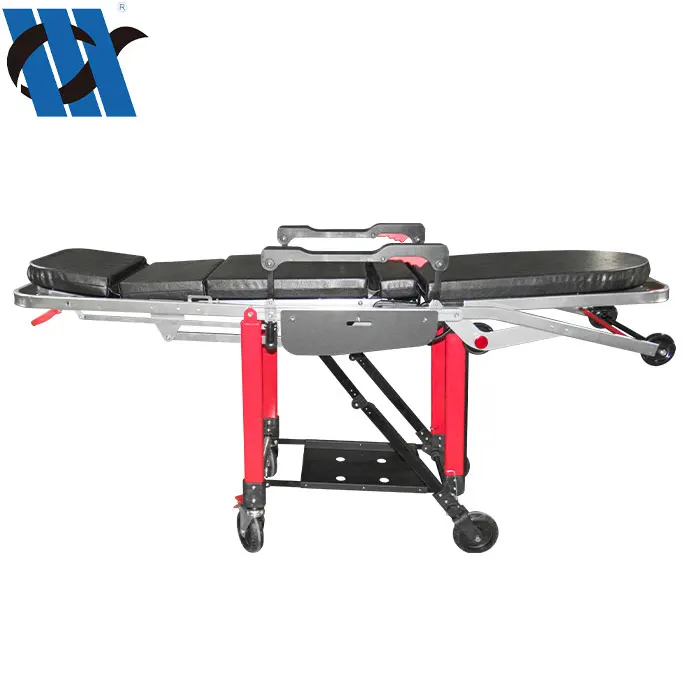 BDTT202B Hot Sale Hospital Used Emergency Trolley Patient Transport Backrest Height Adjustable Bed to Ambulance Stretcher Chair