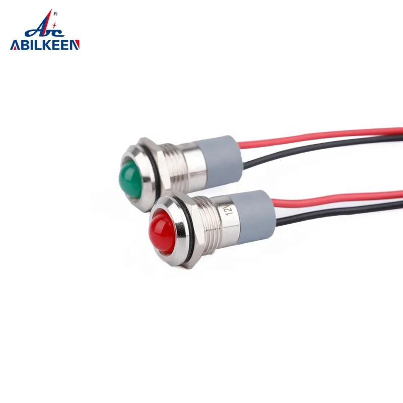 Signal 6mm mini led Red Green Yellow Blue White button lights 12v mini led pilot lights indicator lamp