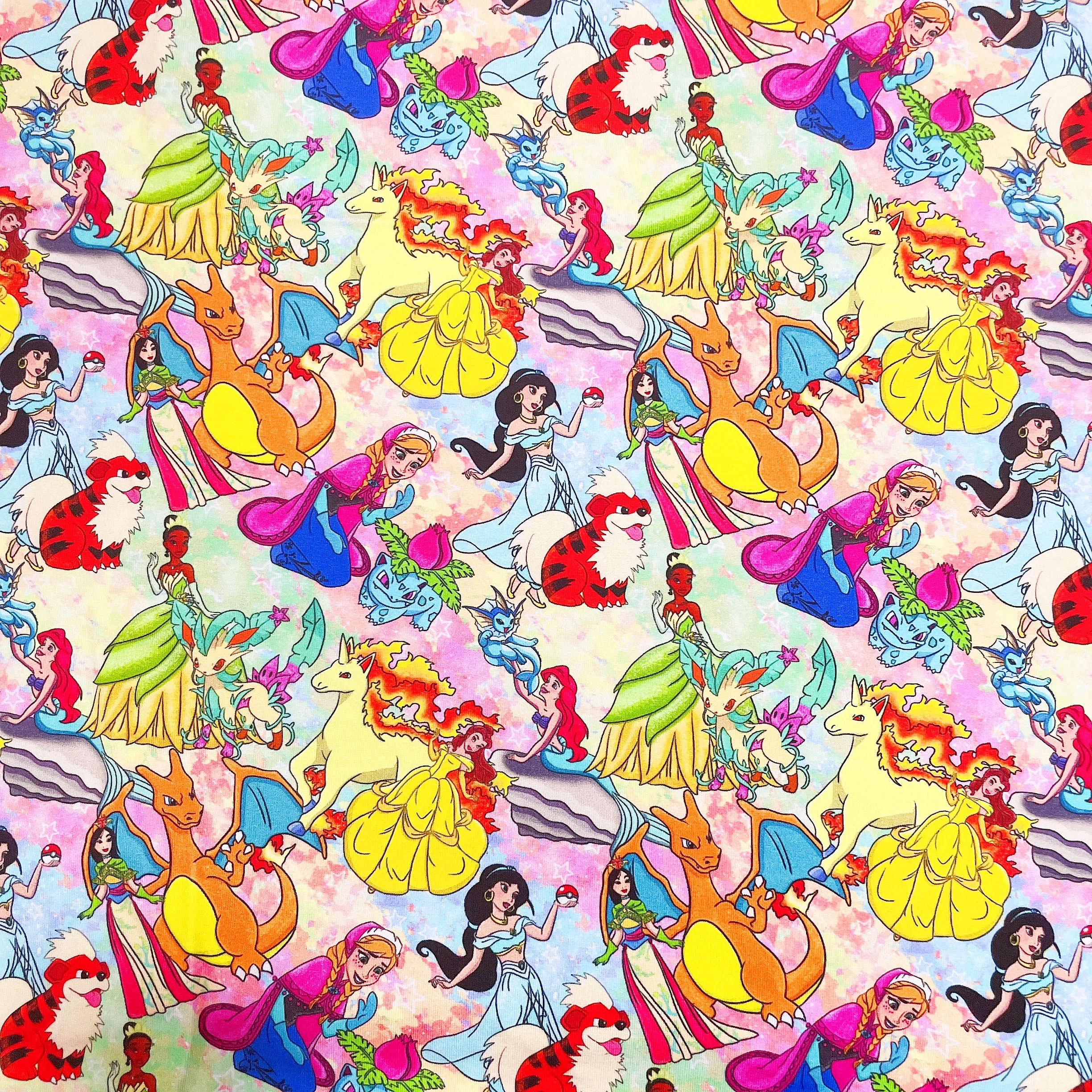 Custom printed 240gsm cotton jersey fabric