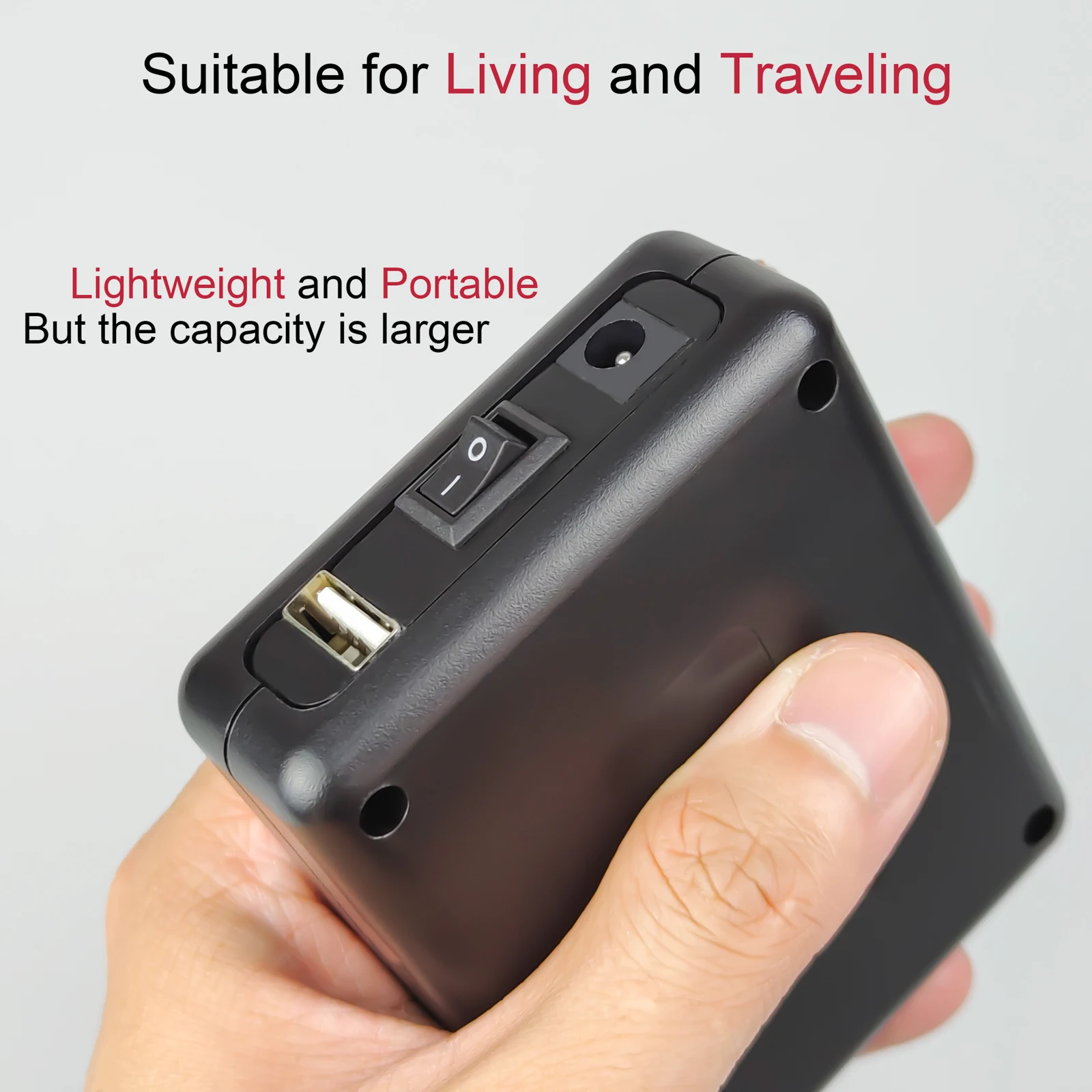 UDC02 7200mAh 5V USB 9V 12V DC Multi Output Online DC Mini UPS for Wifi Router Modem Mobile Phone