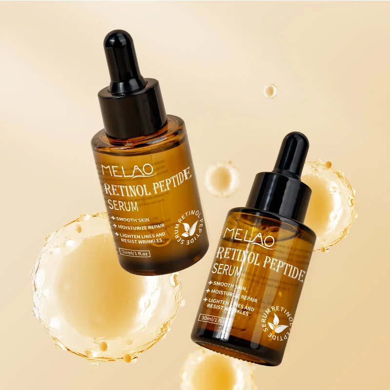 Private Label Face Retinol Serum Lighten Lines And Resist Wrinkles Moisturize Retinol Peptide Serum