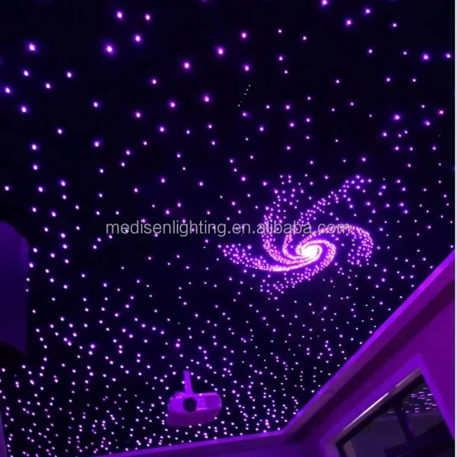 rgb/rgbw color change   ceiling lighting fiber optic starry sky light  for sales center/hall