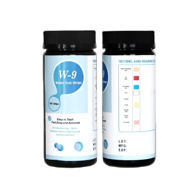9 parameters Water rapid test strips Water test for ph and chlorine test kit