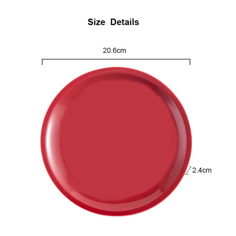 Factory Direct Vintage Plates Red Revival Tableware Set Home Restaurant Porcelain Dish Nordic Ceramic Dinner Plates