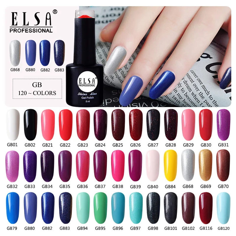 
ELSA hot sale 8ml nail beauty uv gel polish ship from RU stock 
