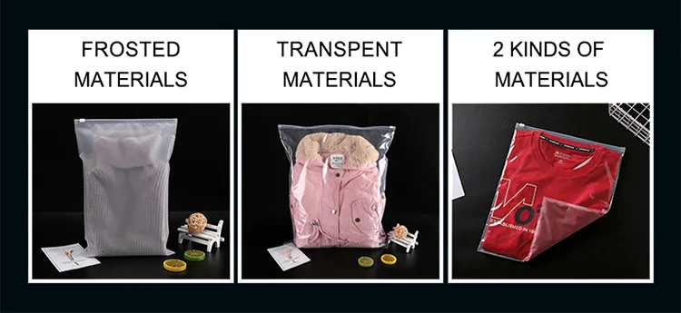 Waterproof durable Customized  clothes Frosted Zip Lock Clothing Packaging Plastic Bags With Logo printing