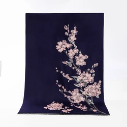 High Quality Best Selling Multiple Colour Jacquard Soft Winter Woman Scarf Shawl With Cherry Blossoms