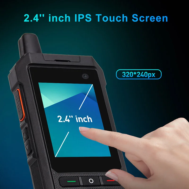 UNIWA F80S 2.4 Inch Android 10 HD Walkie Talkie with LTE Two-Way Radio 200 km to 3000 Mile Long Distance 4G PoC