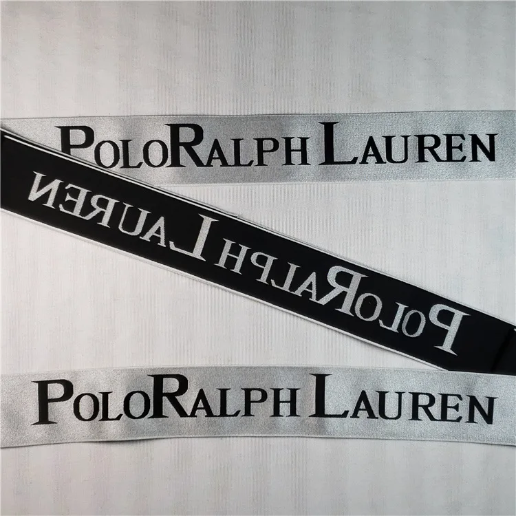 Accept Customized Jacquard Logo Embroidered Elastic Band for For men Underwear Boxer Shorts Waistband Belt