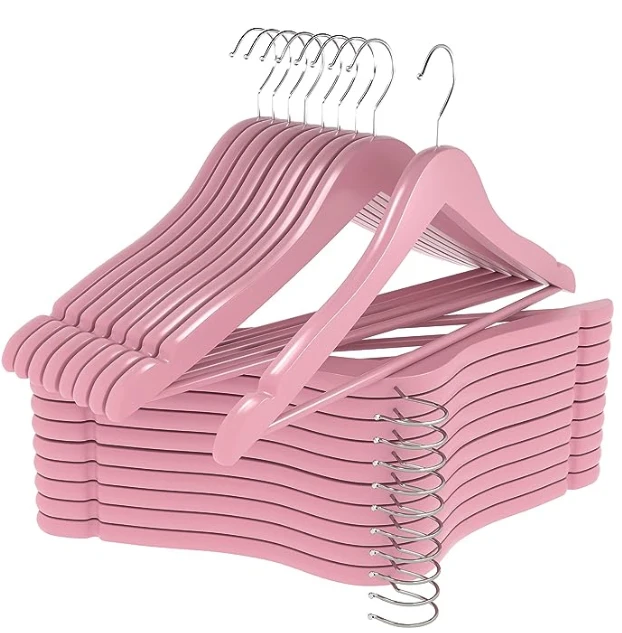 factory direct supply white wooden children baby kids clothes coat hangers custom logo hangers for cloths