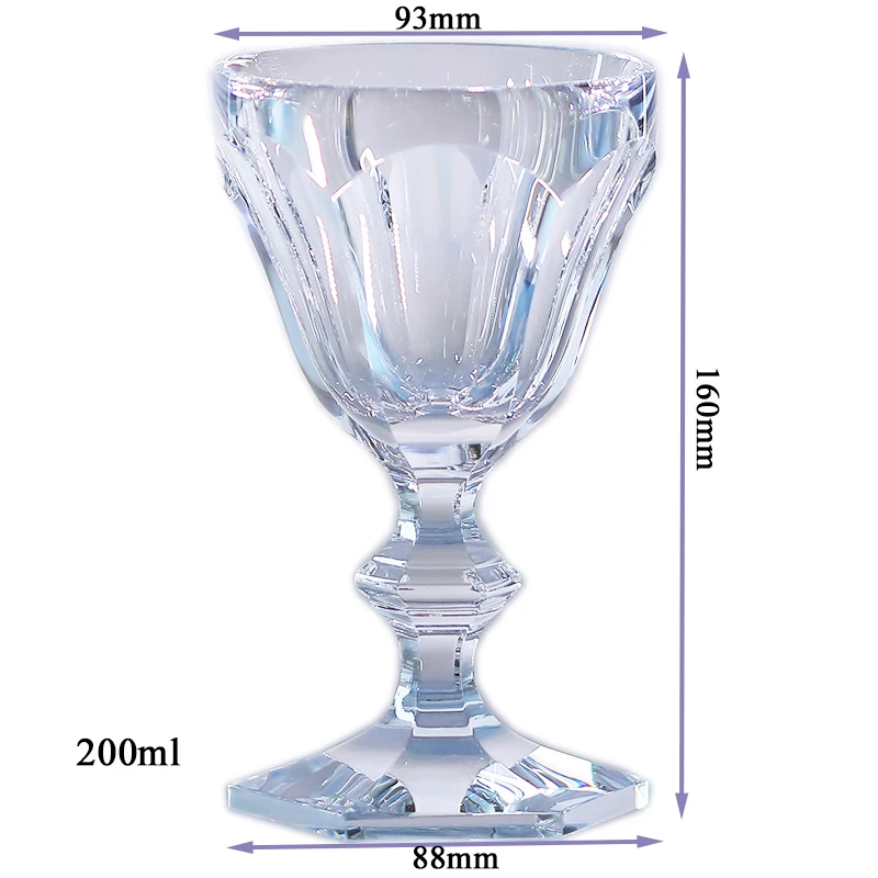 200ml Czech-Style K9 Crystal Wine Champagne Goblet Personalized Logo for Weddings Parties and Gifts