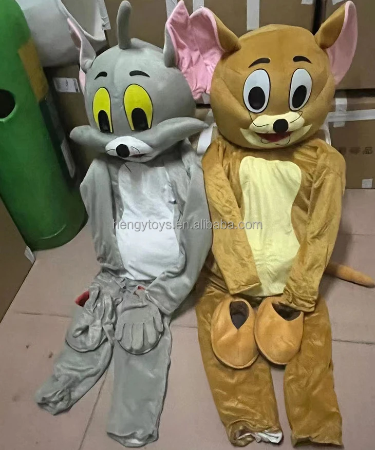 Hengyuan Adult Size Tom And Jerry Mascot Costume Movie Mouse Cat Costume
