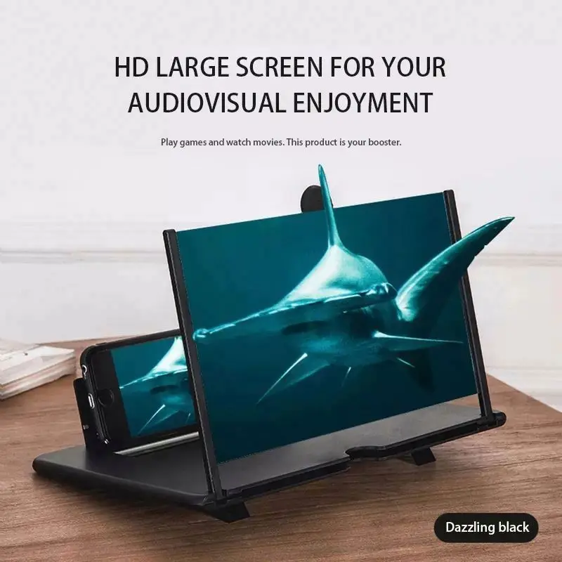New Arrival Foldable HD 3D Tablet Mobile Phone Smartphone Cellphone Stand Screen Enlarger Magnifier Amplifier