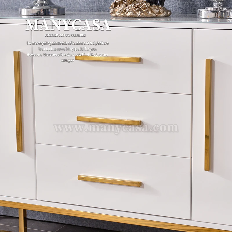 Modern simple light luxury side cabinet wine storage  and  living room wall household tea cabinet