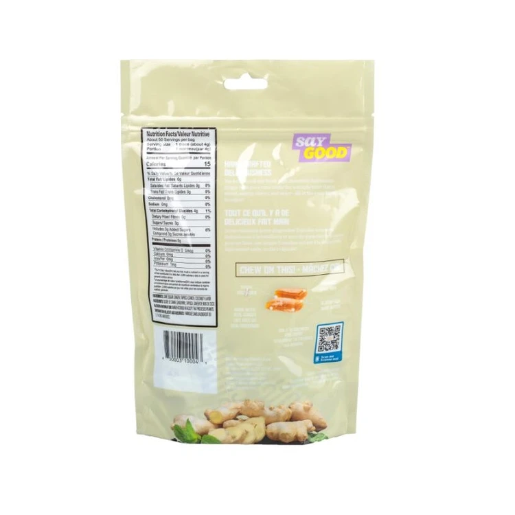  Кокосовый вкус имбиря Saygood 200 г Халяль Кошерный без ГМО глютена имбирь Жевательная жевательная конфета