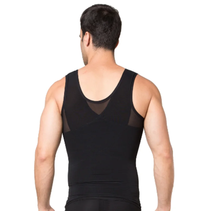Men Slimming Body Shaper Vest - Posture Corrector, Tummy Control, and Compression Chest Corset