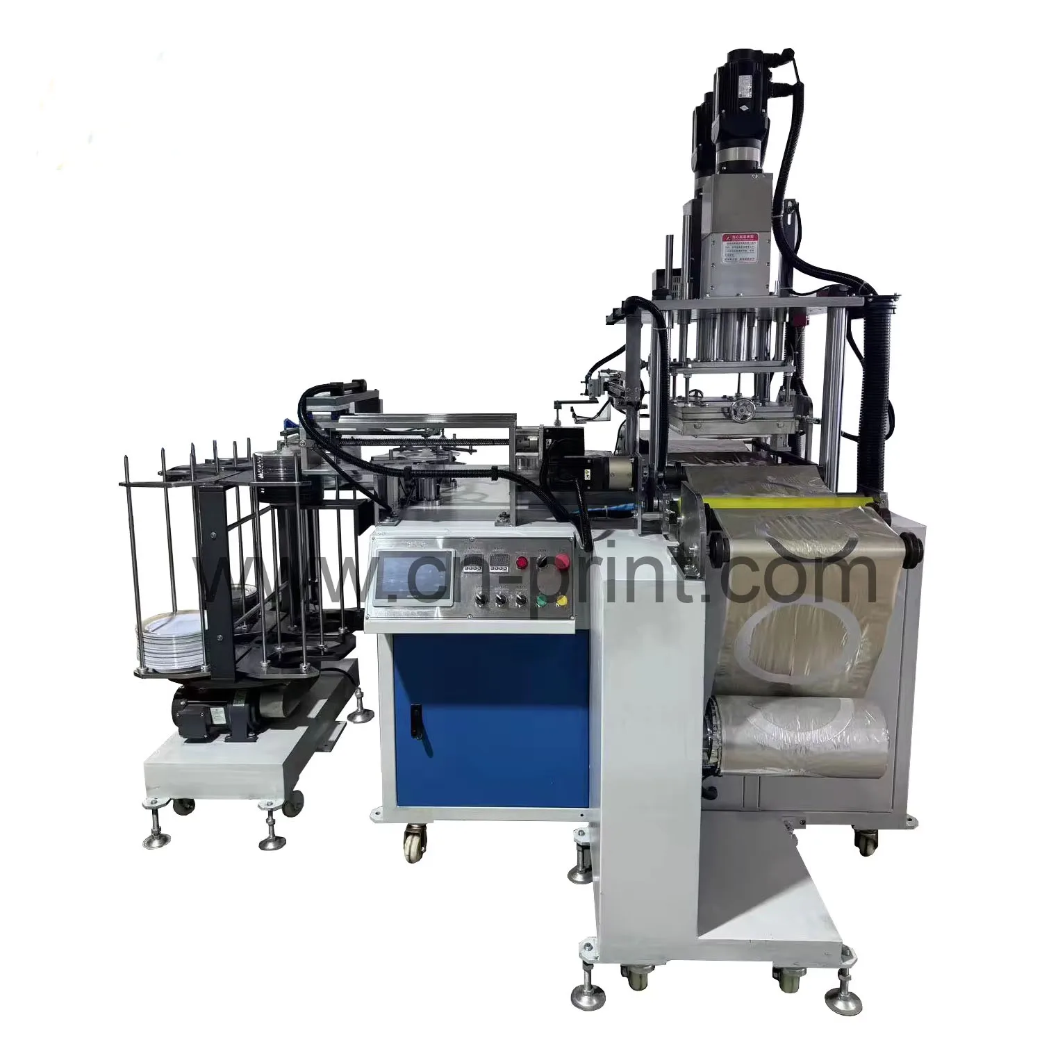 LC Full Automatic Disposable Western plate Double Head Servo Hot Stamping Machine for Disposable plates for birthday parties