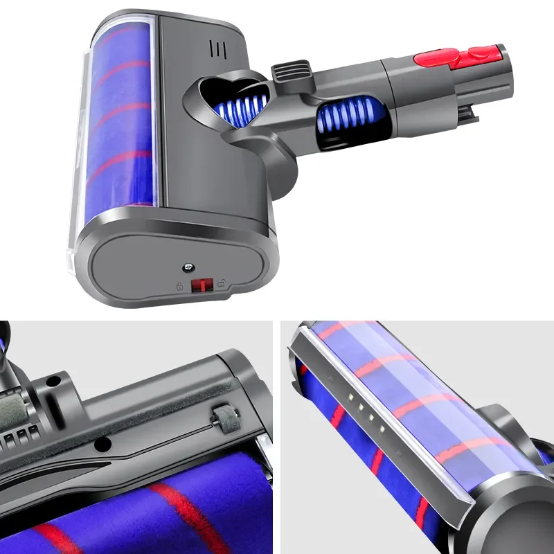 Light Weight Removable Carpet Floor LED Vacuum Cleaner Brush For Dysons V11 V10 V8 V7 V15 Electric Head Vacuum Part Accessory
