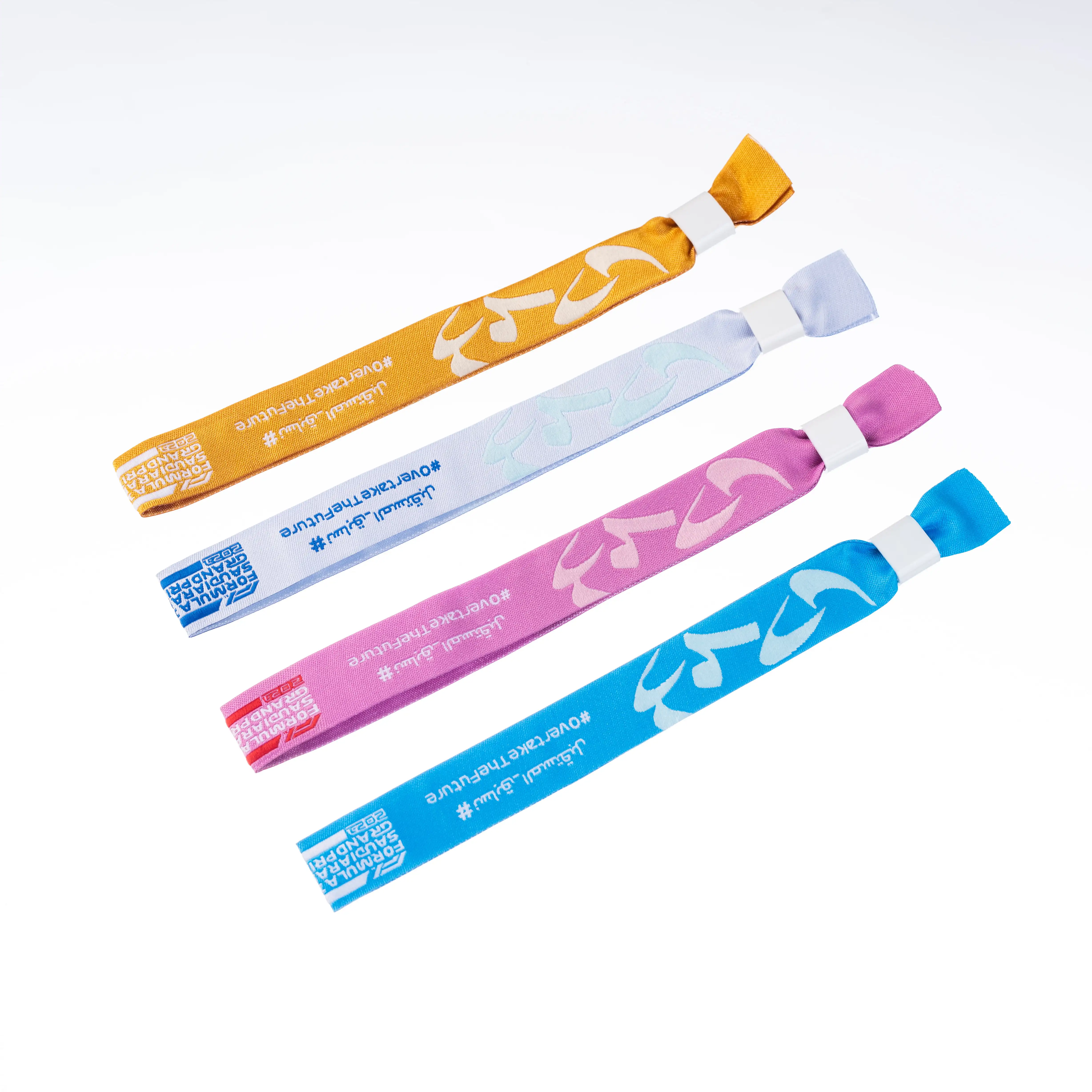 Тканые браслеты из полиэстера тканевые рекламные недорогие пропагандистские одноразовые идентификационные для мероприятий