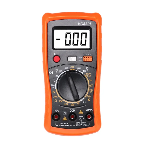 Digital multimeter miniature electrician mini digital display universal meter A830L with full protection and buzzer sound