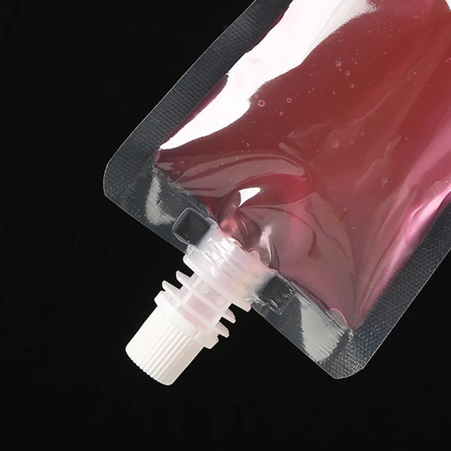 Reusable Clear Plastic Flask Bags Travel Beverage Alcohol Liquid Liquor Packaging Cruise Sneak Drink Spout Pouch